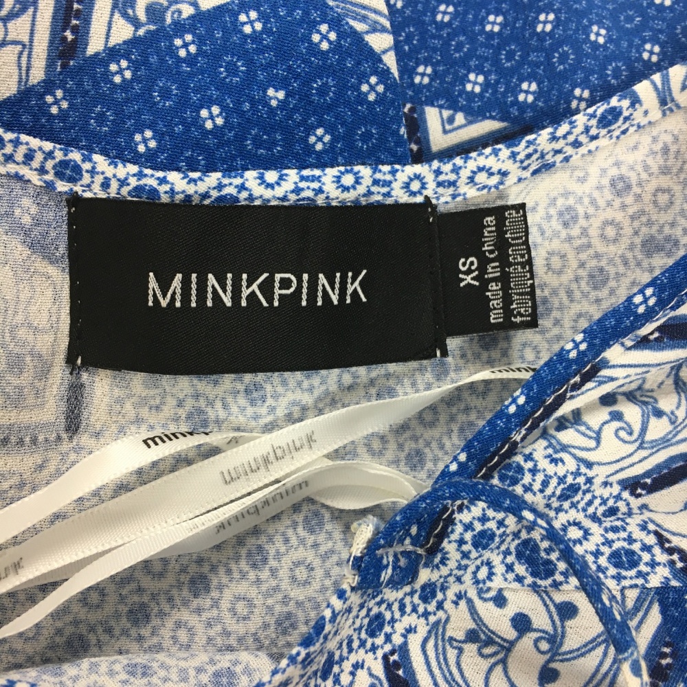 Minkpink Indigo Waters Halter Dress Revolve XS - Picture 7 of 7